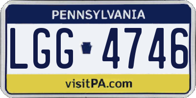 PA license plate LGG4746