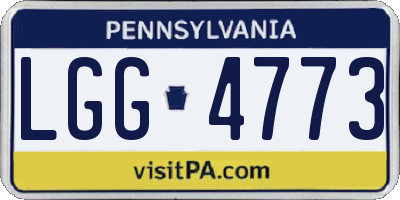 PA license plate LGG4773
