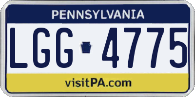 PA license plate LGG4775