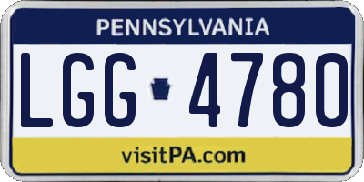 PA license plate LGG4780