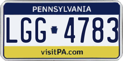 PA license plate LGG4783