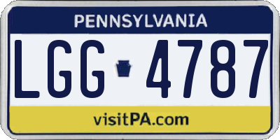 PA license plate LGG4787