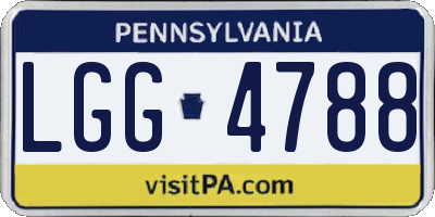 PA license plate LGG4788