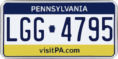PA license plate LGG4795