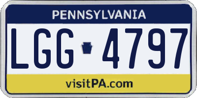 PA license plate LGG4797