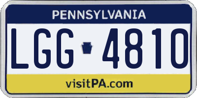 PA license plate LGG4810