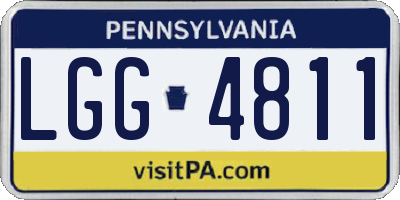 PA license plate LGG4811