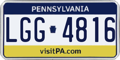 PA license plate LGG4816