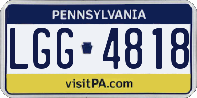 PA license plate LGG4818