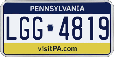 PA license plate LGG4819