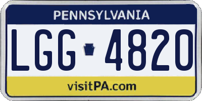 PA license plate LGG4820
