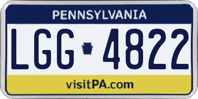 PA license plate LGG4822