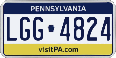 PA license plate LGG4824