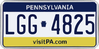 PA license plate LGG4825