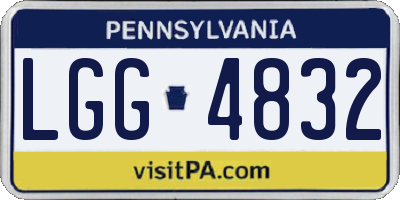 PA license plate LGG4832