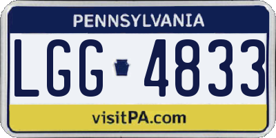 PA license plate LGG4833