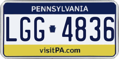 PA license plate LGG4836