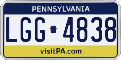 PA license plate LGG4838