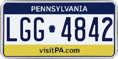 PA license plate LGG4842