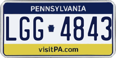 PA license plate LGG4843