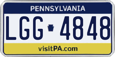PA license plate LGG4848