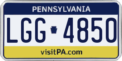 PA license plate LGG4850
