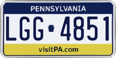 PA license plate LGG4851