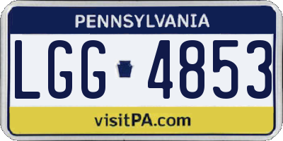 PA license plate LGG4853