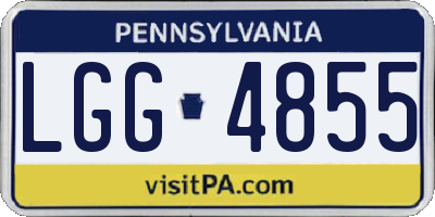 PA license plate LGG4855