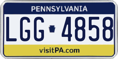 PA license plate LGG4858