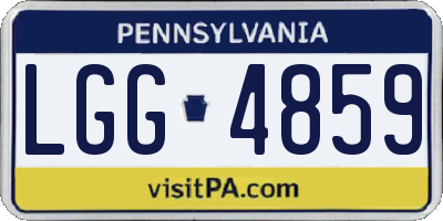 PA license plate LGG4859