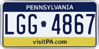 PA license plate LGG4867