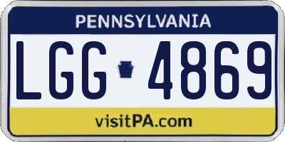 PA license plate LGG4869