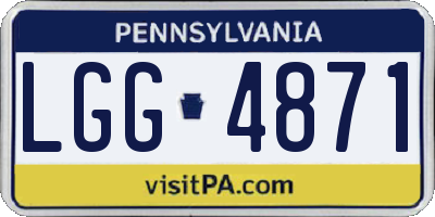 PA license plate LGG4871