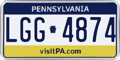 PA license plate LGG4874