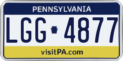 PA license plate LGG4877