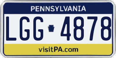 PA license plate LGG4878