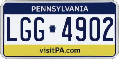 PA license plate LGG4902