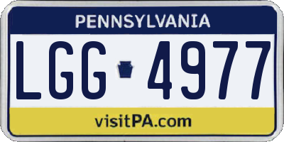 PA license plate LGG4977