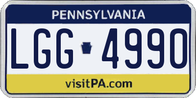 PA license plate LGG4990