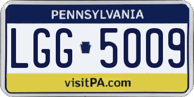 PA license plate LGG5009