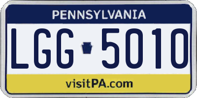PA license plate LGG5010