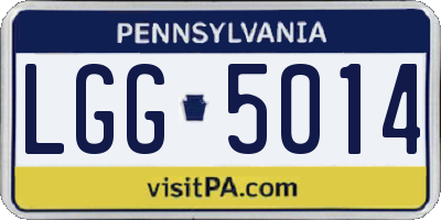 PA license plate LGG5014