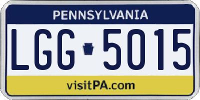 PA license plate LGG5015