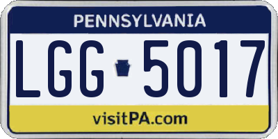 PA license plate LGG5017