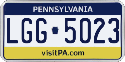 PA license plate LGG5023
