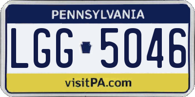 PA license plate LGG5046