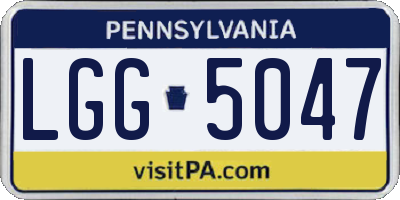 PA license plate LGG5047