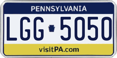 PA license plate LGG5050