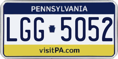 PA license plate LGG5052